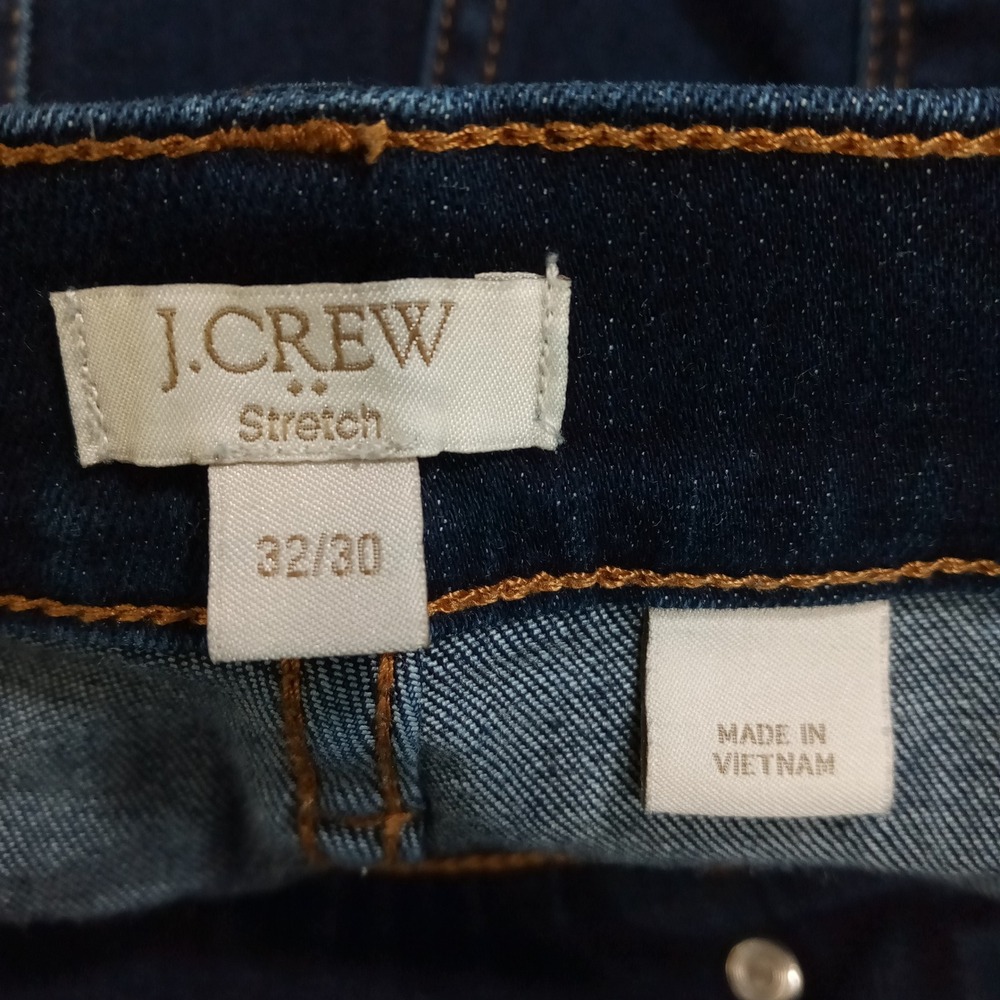 J.Crew Toothpick Skinny Jeans Dark Indigo Stretch Denim Size 32/30 E0823 Mens - Picture 3 of 10